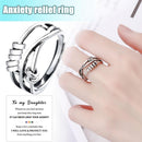 To My Daughter Fidget Ring Anti Anxiety Ring with Beads Spinner For Girls`
