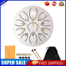 6 Inch 11-Note Tongue Drum with Drumsticks Hand Pan Ethereal Drums (White)