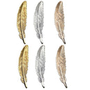 Leaf shape Page markers Students Stationery Metal Feather Bookmark Book darts