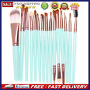 15pcs Eyeshadow Makup Brushes Tool Eye Powder Brush Set?Green Coffee?