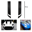 2pcs Racing Sports Vinyl Car Hood Decals Bonnet Decoration Stickers (Black)