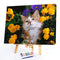 DIY Digital Painting By Numbers Cat Flower Frameless Canvas Picture Modern Art
