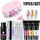 Kit Poly Nail Gel Set Nail Manicure Set For Quick Extension Shiny/Nude Color