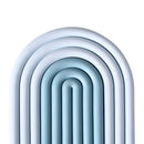 Home Rainbow Silicone Coaster Table Mat Removable Non-slip Heat Insulation Pa