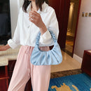 Elegant Pleated Handbag Women PU Leather Travel Totes Purse Fashion Shoulder Bag