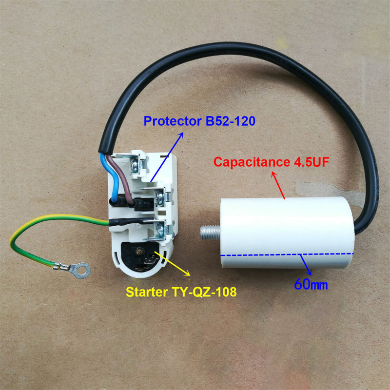 TY-QZ-108 Compressor Relay & 4.5UF Capacitor Set for Haier Refrigerator Starter