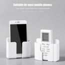 5PCSWall Mounted Mobile Phone Charging Organizer Storage Stand Rack (Black)