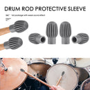 4pcs Silicone Drum Stick Practice Tip Head Drumstick Mute Damper (Grey) Newly