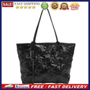 Women Fashion Cotton Large Shoulder Tote Bag Winter Pure Color Bucket Handbag