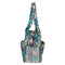 Oxford Cloth Leaf Wool Crochet Hooks Storage Bag Thread Yarn Tote (Blue) Newly