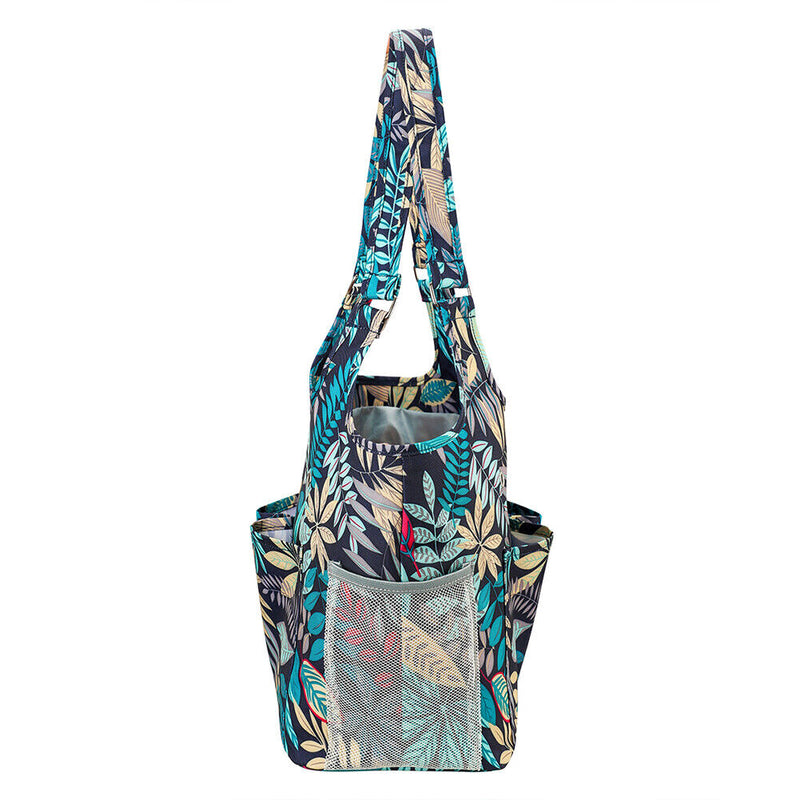 Oxford Cloth Leaf Wool Crochet Hooks Storage Bag Thread Yarn Tote (Blue) Newly