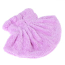 Microfiber Hair Turban Quickly Dry Hair Hat Wrapped Towel Bath  Purple