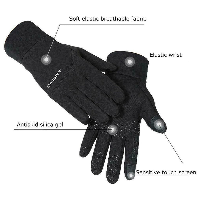 Football Gloves Kids Boys Waterproof Thermal Grip Outfield Hot Sports Field Y4F3
