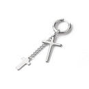 Hip-hop Style Tassel Earrings Men's Earrings European and American Cross Chain