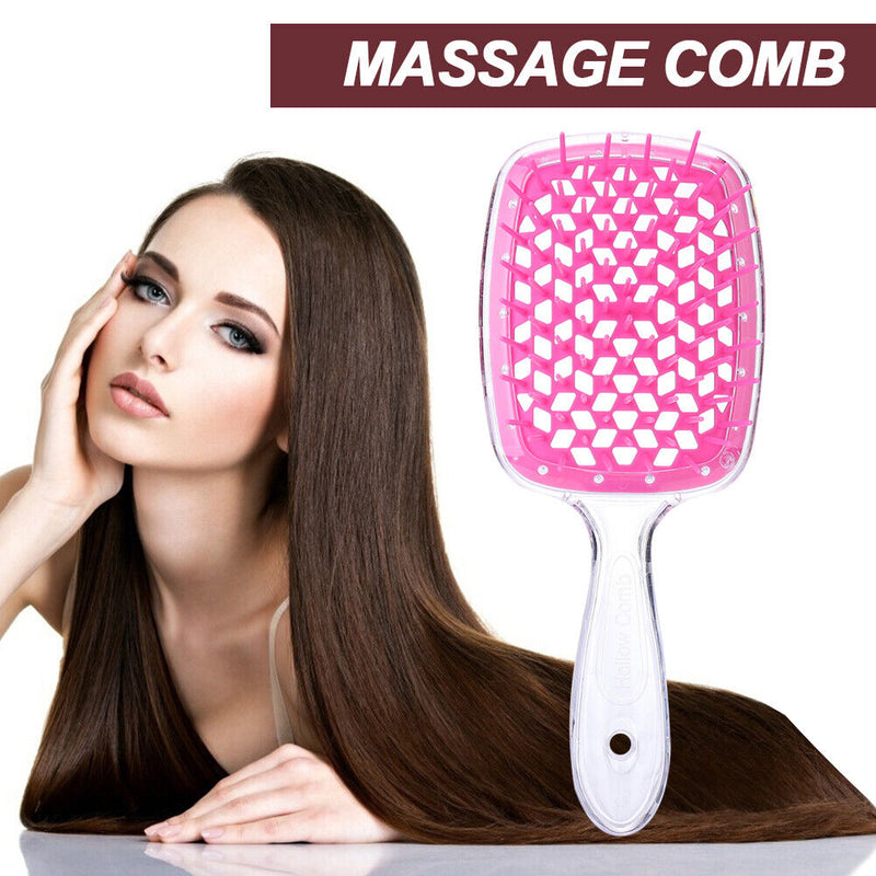 Wide Teeth Air Cushion Combs Women Scalp Massage Styling Brush Hollow Grid Co
