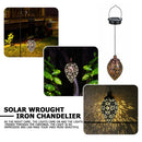 Solar Hanging Lights, Olive Shaped, Waterproof, Garden Metal Art LED Lamp Newly