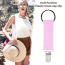 Hat Clips on Bag Travel Kids Gloves Keeper Holder Backpack Buckle (Pink)