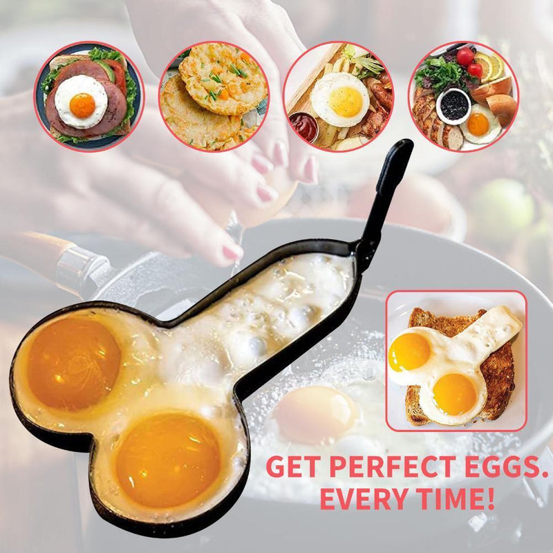 Black Frying Egg Molds - Durable Stainless Steel Material Omelette Molds*2