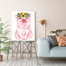 5D DIY Diamond Painting Flower Pig Full Square Drill Crafts Rhinestone Hangin