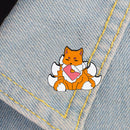 Nine Tail Fox Brooches Cartoon Animal Enamel Clothes Pin Jewelry (Style 1)