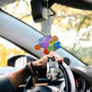 Cute Cat Car Hanging Ornament with Colorful Balloon Hanging Ornament Best P4C1