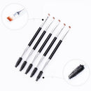 Eyebrow Brush Dual-ended Brow Eyeliner Angled Cut Brush Makeup Spoolie FAST E7A1
