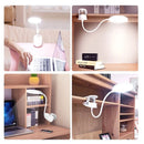 Touch Dimming Light Study Wireless USB Rechargeable LED Table Lamp White Clip