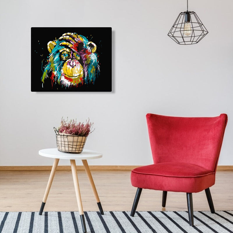 Monkey DIY Oil Painting By Numbers Kits Color Drawing Wall Living Room Picture