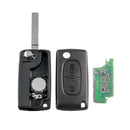 433MHz ID46 Chip 2 Button Folding Remote Key Fob for Peugeot 207 307 308 Newly