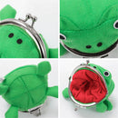Flannel Coin Holder Anime Cartoon Frog Wallet Frog Coin Purse Mini Storage Bag