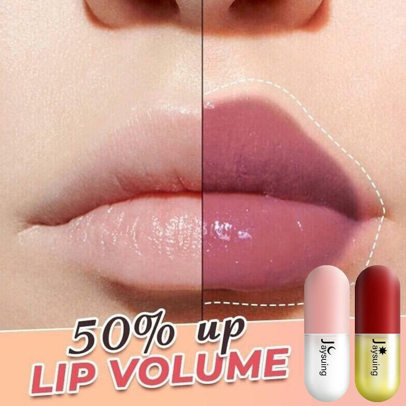 2x Instant Lip Plumper Capsule Glossy Lip Balm Long Lasting Moisturizer