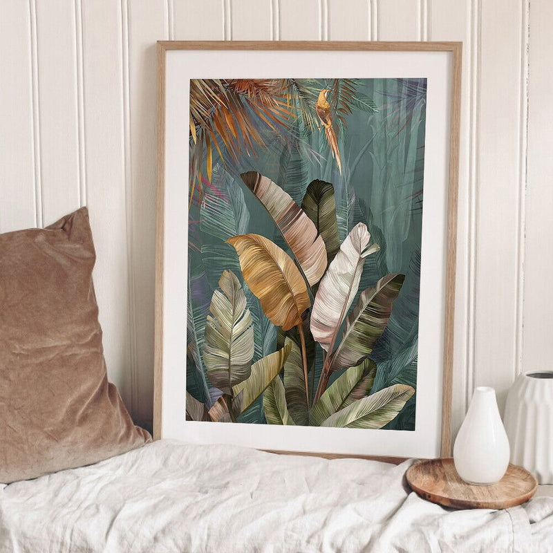 Forest Plantain Leaves Oil Paint By Number Kit DIY Home Decoration Gift Wal
