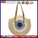 Female Summer Round Rattan Woven Bag Straw Handmade Messenger Shoulder Tote Bags