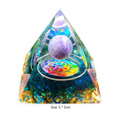 Crystal Orgonite Pyramid Healing Energy Reiki Chakra Home Office Decor (A) Newly