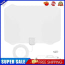 Indoor TV Antenna White 80 Miles w/ Signal Amplifier Digital HDTV Antenna