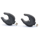 2pcs Fishing Rod Rest Butts Gripper Grips Pole Holder Support Head Black