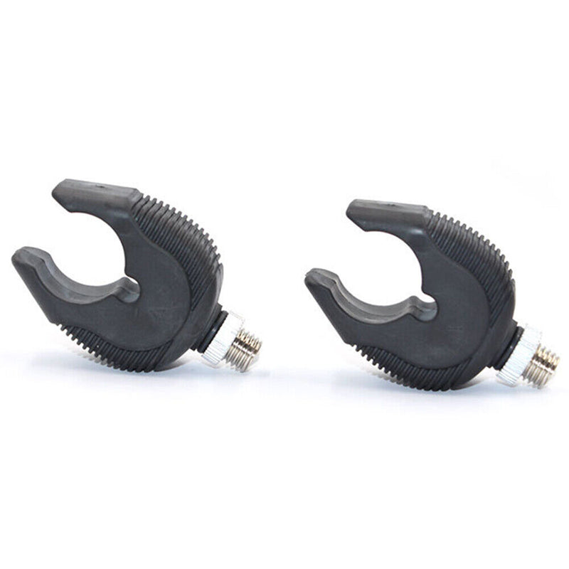 2pcs Fishing Rod Rest Butts Gripper Grips Pole Holder Support Head Black