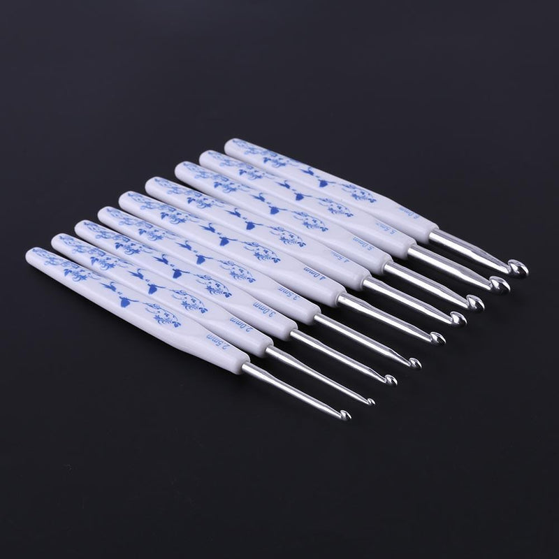 9pcs 2-6mm Crochet Hook Kit Scarf Knitting Needle Sweater Weaving Craft Gift