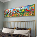 Drill Point Handcraft DIY Fence Birds Full Diamond Painting Canvas Mosaic Kit