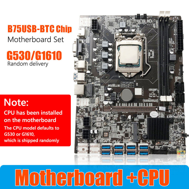 B75USB-BTC ETH BTC Mining Motherboard for LGA 1155 HDMI-Compatible+VGA Motherboard
