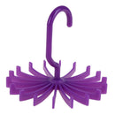 18 Hooks Necktie Scarf Belt Hanger Organizer Clothing Holder Rack(Purple) Newly