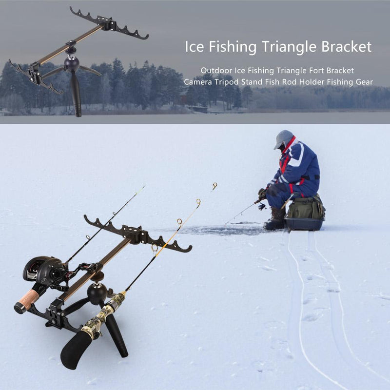 Ice Fishing Triangle Bracket Camera Tripod Fish Rod Holder Fishing Gear Newly
