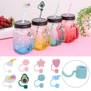 Cartoon Plugs Cover Silicone Straw Plug Cup Accessories Drinking Dust Cap