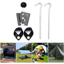 Tent Canopy Strut Pole Thimble Adjustable Top Support Connector (Black1set)