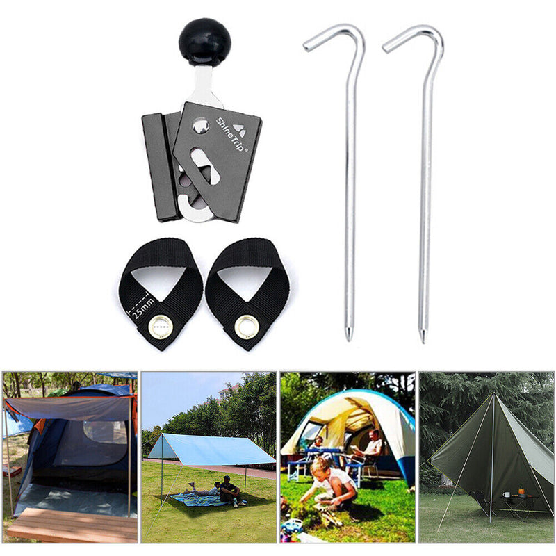 Tent Canopy Strut Pole Thimble Adjustable Top Support Connector (Black1set)