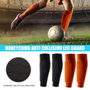 Outdoor Football Shin Guard Pads Honeycomb Calf Protective Gear (Black XL)