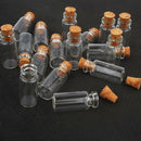 10pc/set Mini Useful Small Cork Stopper Glass Bottles Jars Vials Container