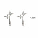 Jewelry Fashion Shiny Crystal Water Drop Stud Earring Tassel Earring Pendant