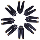 4 Pairs of Foldable ABS Propeller Blades for DJI Spark Drone(Black+Yellow) Newly