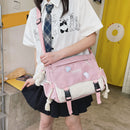 Harajuku Handbags for Women Pendant Casual Shoulder Bag Zipper Pocket for Travel